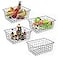 Beimu Wire Baskets for Organizing Household 4 Pack Pantry Baskets For Storage Pantry Wire Black Metal Storage Bins