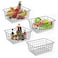Beimu Wire Baskets for Organizing Household 4 Pack Pantry Baskets For Storage Pantry Wire Black Metal Storage Bins