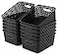 WYT 12Pack Plastic Small Shelf Storage Weave Baskets for Organizing Black