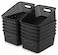 WYT 12Pack Plastic Small Shelf Storage Weave Baskets for Organizing Black