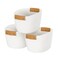OOOK Storage Basket Set 3 Pack Baskets for Shelves White Storage Baskets for Organizing Toys 114Lx94Wx74H