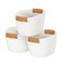 OOOK Storage Basket Set 3 Pack Baskets for Shelves White Storage Baskets for Organizing Toys 114Lx94Wx74H