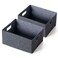 PANPAN-Shine PANPANShine 2 pack selfsupporting collapsible felt storage basket in darkgrey for storaging and sorting of clothes toys and office files