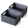 PANPAN-Shine PANPANShine 2 pack selfsupporting collapsible felt storage basket in darkgrey for storaging and sorting of clothes toys and office files