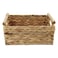 HODAKJUE Storage Basket made by Water Hyacinth with Wood Handles Arts and Crafts Medium