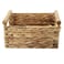 HODAKJUE Storage Basket made by Water Hyacinth with Wood Handles Arts and Crafts Large Natural