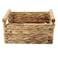 HODAKJUE Storage Basket made by Water Hyacinth with Wood Handles Arts and Crafts Large Natural
