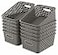 WYT 12Pack Plastic Small Shelf Storage Weave Baskets for Organizing Grey
