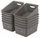WYT 12Pack Plastic Small Shelf Storage Weave Baskets for Organizing Grey