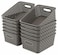 WYT 12Pack Plastic Small Shelf Storage Weave Baskets for Organizing Grey