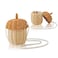 TENEBRALUX Handmade Small Rattan PineconeShaped Storage Basket Ideal for Organizing Small Items Dollhouse Decoration and Photography Props