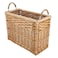 YAHUAN Natural Wicker Storage Basket with Builtin Handles Stair Basket Magazine Basket Large Wicker Baskets for storage Home Organizing Laundry Wicker