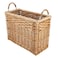 YAHUAN Natural Wicker Storage Basket with Builtin Handles Stair Basket Magazine Basket Large Wicker Baskets for storage Home Organizing Laundry Wicker
