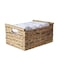 BSTNASI Natural Water Hyacinth Storage Baskets for Organizing Small Wicker Baskets With Handles Woven rectangle Baskets for Storage Baskets for Shelves Large Rectangular Towel Basket
