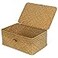 FEILANDUO FEIALNDUO Wicker Shelf Baskets with LidSeagrass Storage Basket Bins Rectangular Handwoven Basket Boxes for Shelves Desktop Home Organizer Natural Medium