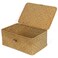 FEILANDUO FEIALNDUO Wicker Shelf Baskets with LidSeagrass Storage Basket Bins Rectangular Handwoven Basket Boxes for Shelves Desktop Home Organizer Natural Medium