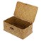Hipiwe Wicker Shelf Baskets Bin with Lid Handwoven Seagrass Basket Storage Bins Rectangular Household Basket Boxes for Shelf Wardrobe Home Organizer Caramel Small