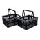 Nicesh 2Pack 15 L Plastic Collapsible Shopping Basket Folding Storage Crates with Handle