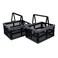 Nicesh 2Pack 15 L Plastic Collapsible Shopping Basket Folding Storage Crates with Handle