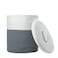 Yimi's Dream Yimis Dream Storage Basket with Lid Small Lidded Cotton Rope Storage Bins for Organizing Cute Woven Round Covered Laundry Baskets White Grey 12D x 135H Inches