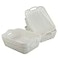 HOMMP White Plastic Woven Storage Basket Tray with Handle 6 Pack Small