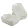 HOMMP White Plastic Woven Storage Basket Tray with Handle 6 Pack Small