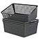 Ggbin Plastic Basket for Organizing Grey Basket Bins 138x102x57 Set of 3