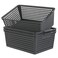 Ggbin Plastic Basket for Organizing Grey Basket Bins 138x102x57 Set of 3