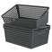 Ggbin Plastic Basket for Organizing Grey Basket Bins 138x102x57 Set of 3