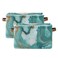 KEEPREAL Turquoise Marble Texture Basket Bin Large Storage Basket Toy Basket Canvas Storage Basket Clothes Basket Decorative Basket for Home Office 15x11x95inch2PACK