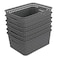Sandmovie Grey Plastic Rattan Storage Baskets 6 Packs