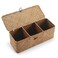 DECRAFTS Seagrass Tank Basket with Lid Woven Toilet Roll Storage Basket with Sections Rectangular for Organize Snack Toys Tampon Large Compartment 165inch L x 55inch W x 55inch H Natural