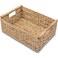 VATIMA Hyacinth Large Wicker Basket 155x108x62 Rectangular Wooden Handles Shelf Organizer