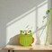 G6 COLLECTION Owl Rattan Storage Basket With Lid Decorative Bin Home Decor Hand Woven Shelf Organizer Cute Handmade Handcrafted Nursery Gift Animal Decoration Artwork Wicker Hoot Owl Green