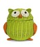 G6 COLLECTION Owl Rattan Storage Basket With Lid Decorative Bin Home Decor Hand Woven Shelf Organizer Cute Handmade Handcrafted Nursery Gift Animal Decoration Artwork Wicker Hoot Owl Green