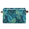 Bolaz Large Storage Basket Turquoise Tropical Leaves Green Foldable Storage Box Organizer Bins with Handles for Bedroom Home Office