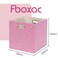 Fboxac Pink Cube Storage Organizer Bins 13x13x13 Inch 4 Pack Collapsible Organization Baskets with Handles Thick Fabric Foldable Storage Boxes for Kallax Shelf Bookcase Closet Cabinet