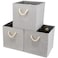 SYYOFUE Fabric Cube Storage Bins LightGray Storage Boxes Set 13x13x13 inch Baskets with Handle for homeoffice organization