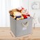 SYYOFUE Fabric Cube Storage Bins LightGray Storage Boxes Set 13x13x13 inch Baskets with Handle for homeoffice organization