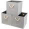 SYYOFUE Fabric Cube Storage Bins LightGray Storage Boxes Set 13x13x13 inch Baskets with Handle for homeoffice organization