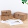 FEILANDUO FEIALNDUO Wicker Shelf Baskets with LidSeagrass Storage Basket Bins Rectangular Handwoven Basket Boxes for Shelves Desktop Home Organizer Coffee XSmall