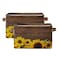 AUUXVA Sunflower Wooden Board Cube Storage Bin with Handle Collapsible Laundry Storage Basket Rectangle Toys Organizer for Home Office Closet Shelves Nursery 1 Pack