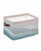 DecorLovee Summer Beach Storage Basket Waterproof Cube Storage Bin Organizer with Handles Ocean Nautical Coastal Seaside Aqua Beige Collapsible Storage Cubes Bins for Clothes Books 15x11x95 1 Pcs