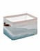 DecorLovee Summer Beach Storage Basket Waterproof Cube Storage Bin Organizer with Handles Ocean Nautical Coastal Seaside Aqua Beige Collapsible Storage Cubes Bins for Clothes Books 15x11x95 1 Pcs