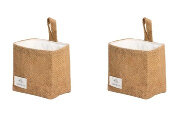 TENEBRALUX Small Cotton and Linen Hanging Storage Basket for Desktop Ideal for Organizing Keys and Miscellaneous Items 2