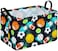 KUNRO Kid Clothes Storage Basket Gift Shelf Basket Toy Storage Bin Nursery Basket Organizer Box for With Handles for Room Deco Football Basketball Pattern