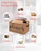 DecorLovee Please Remove Your Shoes Storage Basket Waterproof Cube Storage Bin Organizer with Handles Farmhouse Brown Collapsible Storage Cubes Bins for Clothes Books Toys 15x11x95