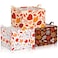 Geelin 3 Pcs Thanksgiving Storage Baskets for Gifts Collapsible Waterproof Canvas Harvest Autumn Maple Leaf Storage Bin Organizer with Handles for Book Closet Shelf Nursery Autumn Home Decor
