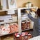 Geelin 3 Pcs Thanksgiving Storage Baskets for Gifts Collapsible Waterproof Canvas Harvest Autumn Maple Leaf Storage Bin Organizer with Handles for Book Closet Shelf Nursery Autumn Home Decor