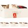 Criusia Closet Organizers Bins 4 Pack Large Closet Shelf Organizer with Handles Fabric Trapezoid Home Organization and Storage Baskets for Organizing Clothes Toy Blanket Towel Purse Hats